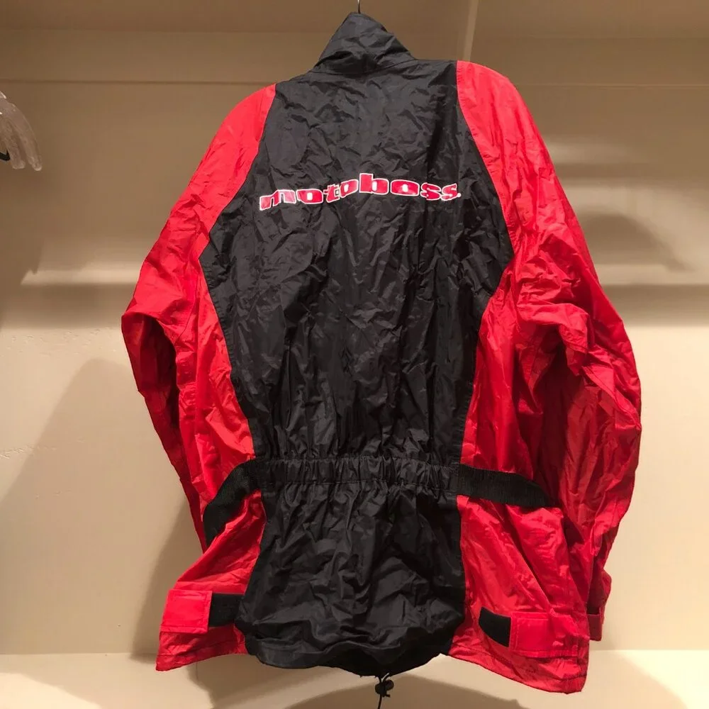 Motoboss Waterproof Motorcycle Riding Rain Jacket Packable X-Large - Picture 2 of 13